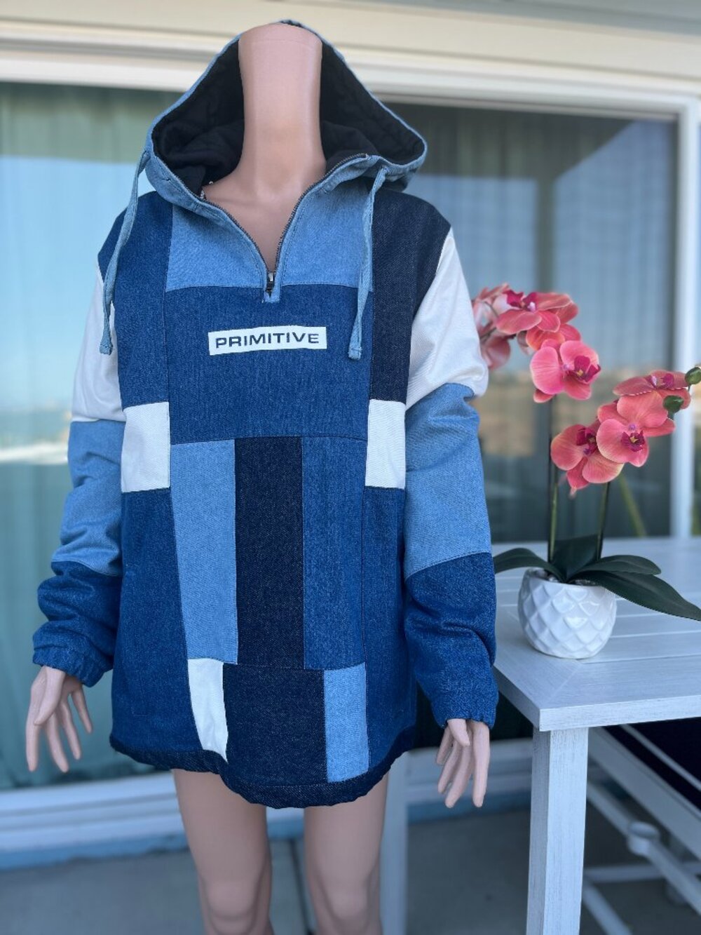 Patchwork Denim Hoodie by Primitive